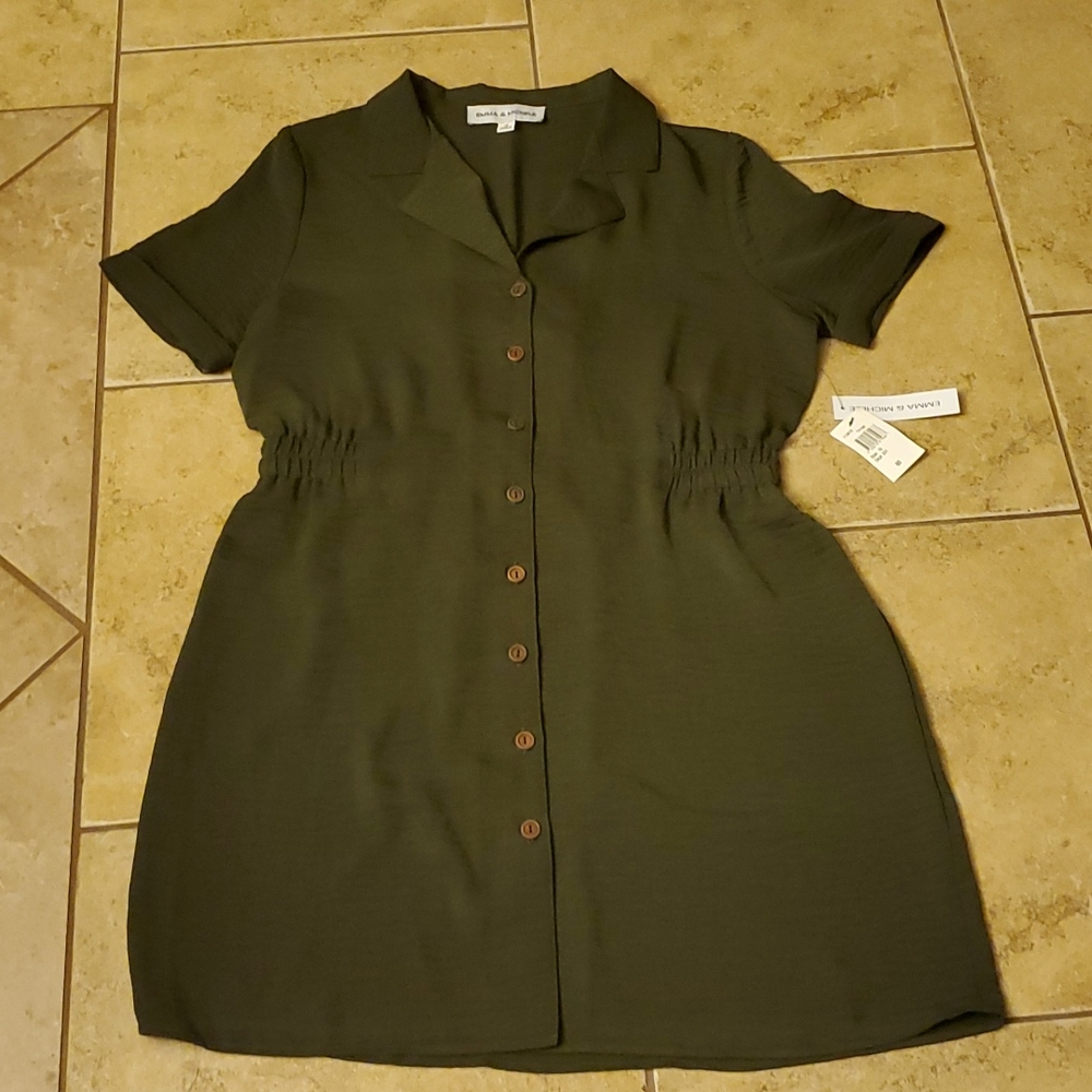 Emma & Michele  Thyme colored dress